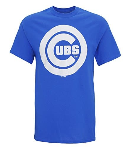 American Football NFL Chicago Cubs Large Logo T Shirt - Royal Blue - L