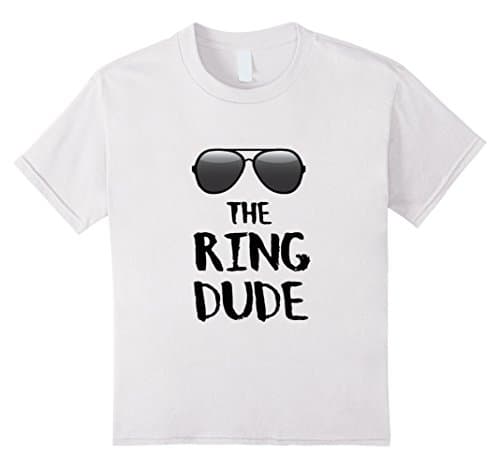 Kids Ring Dude Kids T-Shirt   Bearer Sunglasses Cute Boys Wedding 6 White