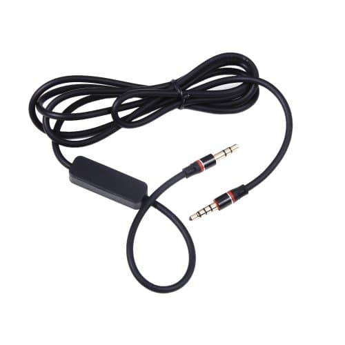 SuperBZ BLK 3.5mm 1/8" Audio AUX Cable Cord Lead w/ MIC For Monster DNA On-Ear Headphone