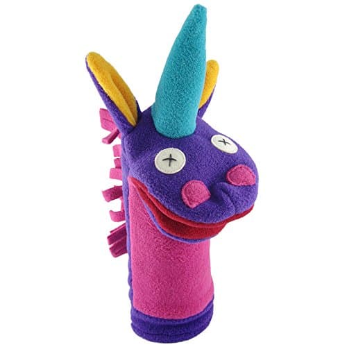 Cate and Levi 12" Handmade Softy Magical Unicorn Hand Puppet (100% USA Polar Fleece)