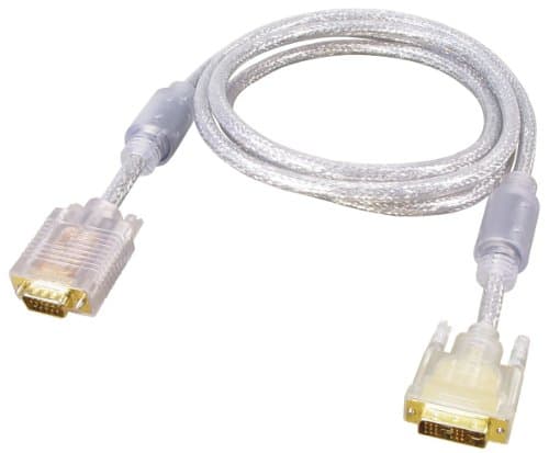 All4u BC 57-3 DD DVI Cable/DVI 18+5-Pin Male to 15-Pin Sub D HD Male/Single Link / 3x Coaxial RGB / 3 m Transparent
