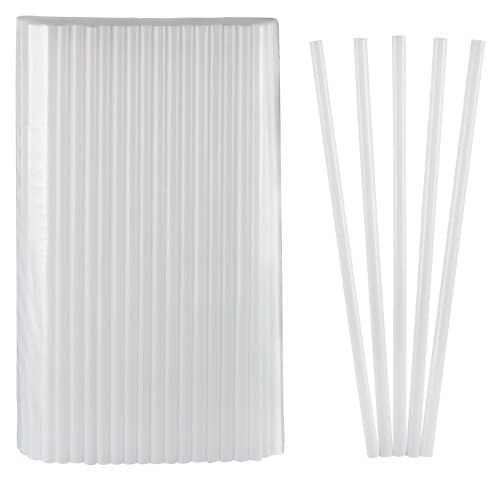 Kigima Straws, Drinking Straws Jumbo White 150 pcs Length 25cm Diameter 8mm