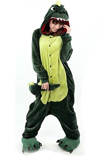 Unisex Adult Kigurumi Dinosaur Animal Cosplay Costume Novelty Pajamas Onesies Adult Anime Cartoon Party Christmas Halloween Costume