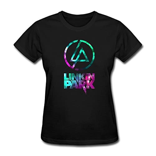 Rock Band Linkin Park Logo Lady Custom Short Sleeve T Shirts 100% Cotton