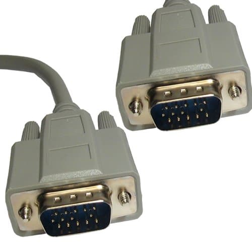 CDEX-260 14 pin HD15 Male to HD15 Male VGA / SVGA 15m / mtr 49ft Male to Male Monitor Cable Grey
