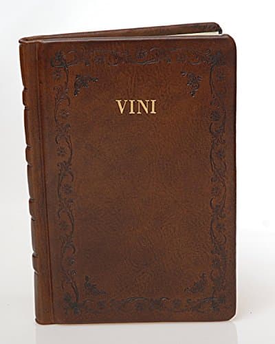 Master Bookshop eugubini – Book Entries Wines in Calf Leather with Curlique, Size: 13.5 X 8 cm