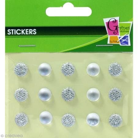 15 Roughened Adhesive Rhinestone Crystal 10 mm