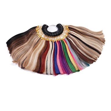 GANTA Universal Color Ring Color Chart Swatches for Hair Extension&amp;Salon (6inch, 85 Colors) , 1pc/pack