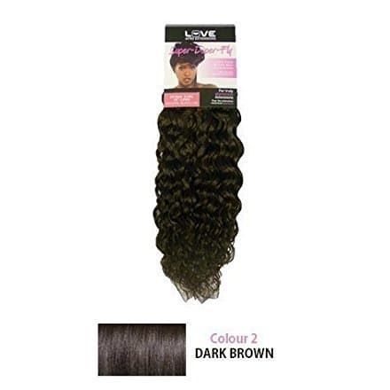 9" Spiral Weft 100% Human Hair (Weave) Colour 2 Dark Brown