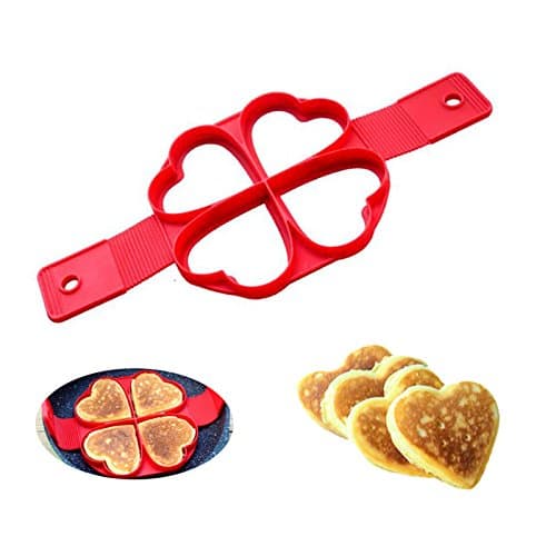 New Silicone Egg Ring Mold Heart Shaped Pancake Mould Nonstick Pancake Easy Breakfast Maker Kitchen Gadget