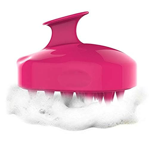 Rejuvenating Hair Regrowth Scalp Massager Shampoo Brush (HOT PINK)