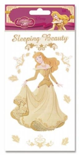 jbr1116 Disney Enchanted Tales Dimensional Gold Stickers-Sleeping Beauty
