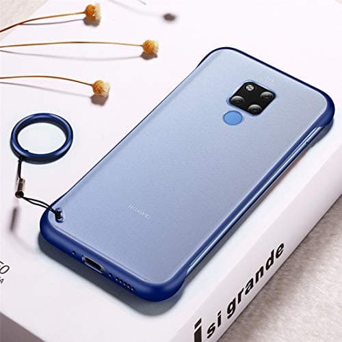 LBSJW Cellphone Case Frosted Anti-skidding TPU Protective Case with Metal Ring for Huawei Mate 20 X(Black) Silicone Cover Anti-Scratch Shockproof Back Bumper (Color : Blue)