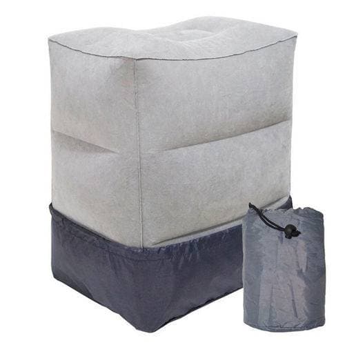Alisaouse Travel Foot Rest Pillow, Inflatable Adjustable Height Pillow for Leg Rest on Airplanes, Cars, Buses, Trains, Office, and Kids | Best Inflatable Foot Rest Pillow + FREE Carrying Bag
