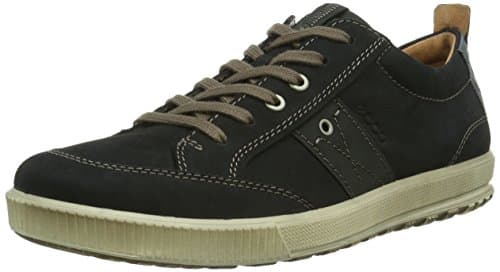 ECCO Men's Ennio Casual Tie Oxford Fashion Sneaker, Black/Black, 46 EU/12-12.5 M US