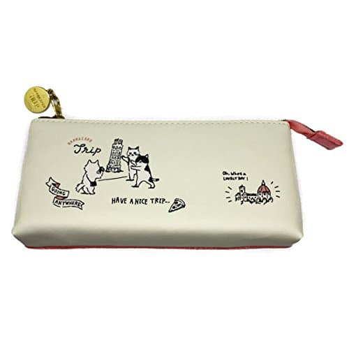 Kawaii pencil case / pouch" popular for japanese school girls that produced by famous company in japan. "Cats travel Italy”.