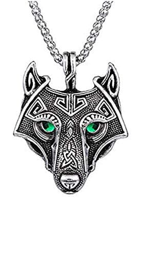 Beautiful Celtic Necklace with Viking Pendant Featuring the God Wolf Window of Nordic Mythology.