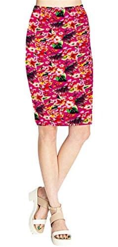 Jimmetfrend New Fashion Women's Leopard Pencil Skirt High Waist Floral Grid Printing Middle Skirts Colors 21 XL