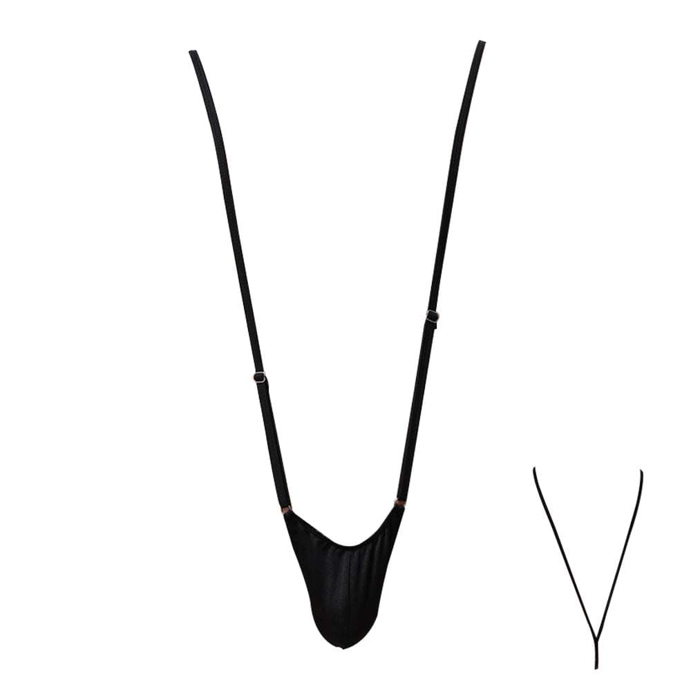 Men Classified Novelty Thong Adjustable Underwear Gifts for Husband Boyfriend in Valentine Day or Birthday, Black
