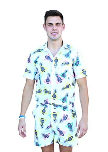 ZestiesMale Rompers - Original Romper Jumpsuits for Men - Tropical Male Onesie Shorts - Men's Jumper Rompers