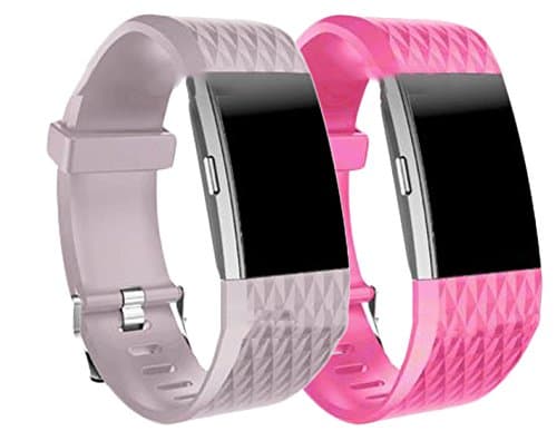 Maaax 2 Pack,Fitbit Charge 2 Bands,Special edition Replacement bands for Fitbit Charge2,Large Small 11 different colors,Soft Silicone,Fitbit Charge 2 Wristband 2 Small