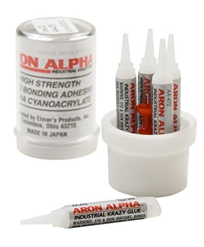 Aron Alpha Type 203 (1,500 cps viscosity) Slow Set Instant Adhesive, 10 g Capsule, 5 Tubes x 2 g (0.07 oz)