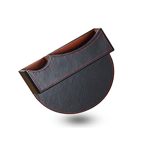 Console Side Pocket Car Organizer Car Seat Catcher Fills the Car Seat Gap PU Leather Black