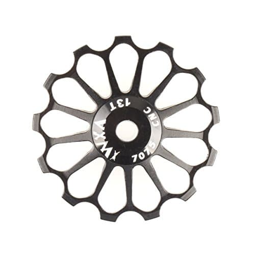 Saleting Ceramic Bike Rear Derailleur Jockey Wheel Pulley Road Bike (Black, 13T)