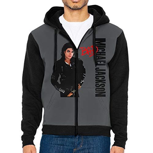 GOERNER Michael-Jackson Bad Hooded Sweater Stylish Full ZipSweatshirt for Adult