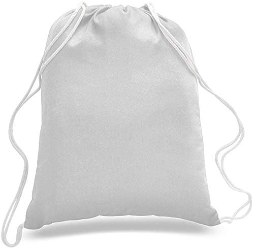 (12 Pack) Budget Friendly Sport Drawstring Backpacks %100 Cotton Bags, Medium Size