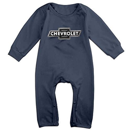 KSING Unisex Baby Chevrolet Racing Logo Long-Sleeve Bodysuits Navy 6 M