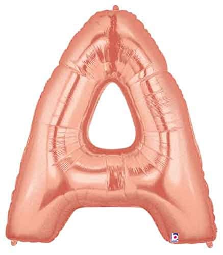 40" Megaloon Rose Gold Letter "A" Shape Mylar Foil Balloon