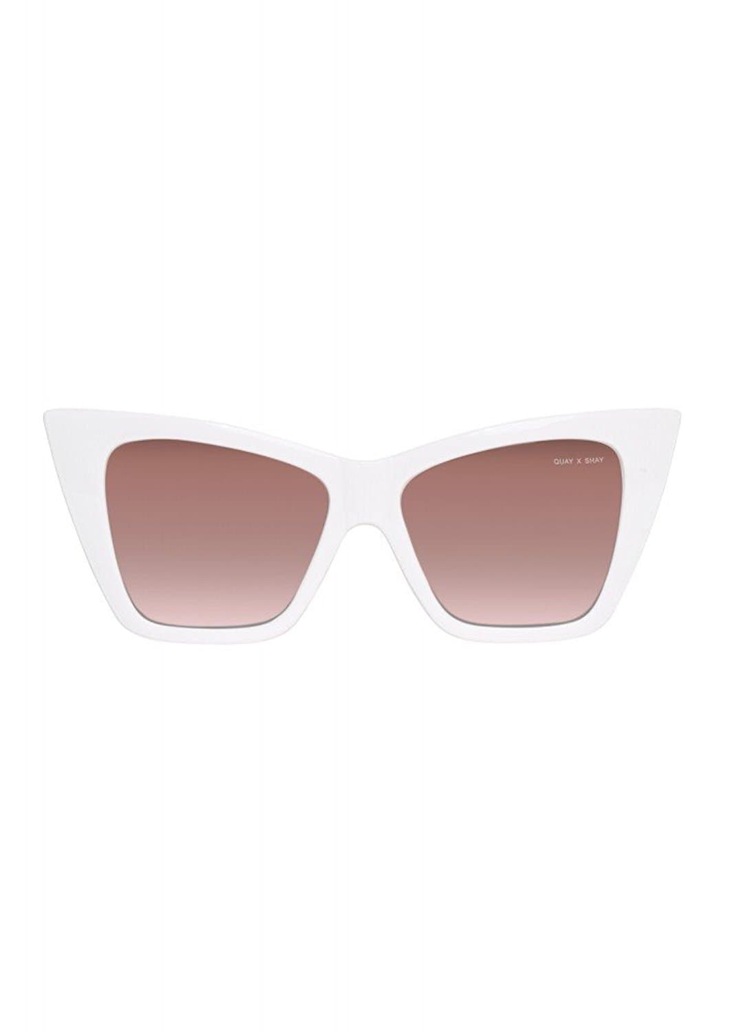 Quay x Shay Vesper Sunglasses Cat Eye Plastic Frame (White)