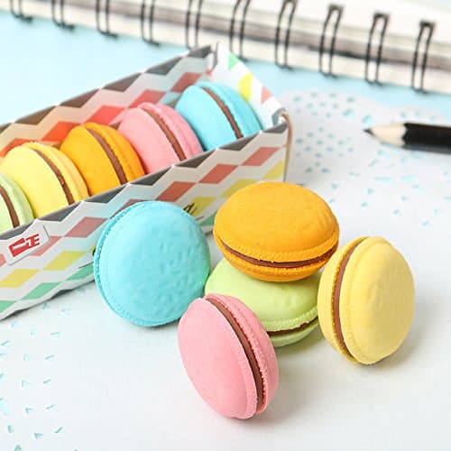 Nano Zizzle Chic Cute Macaron Pencil Erasers Set of 5