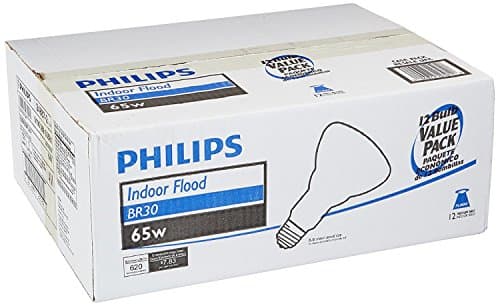 Philips 248872 Soft White 65-Watt BR30 Indoor Flood Light Bulb, 12 Count - Pack of 5