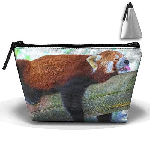 Portable Trapezoidal Storage Pouch Cute Ballet Dancer Seamless Illustration Cosmetic Bags Travel Toiletry Zipper Pencil Holders