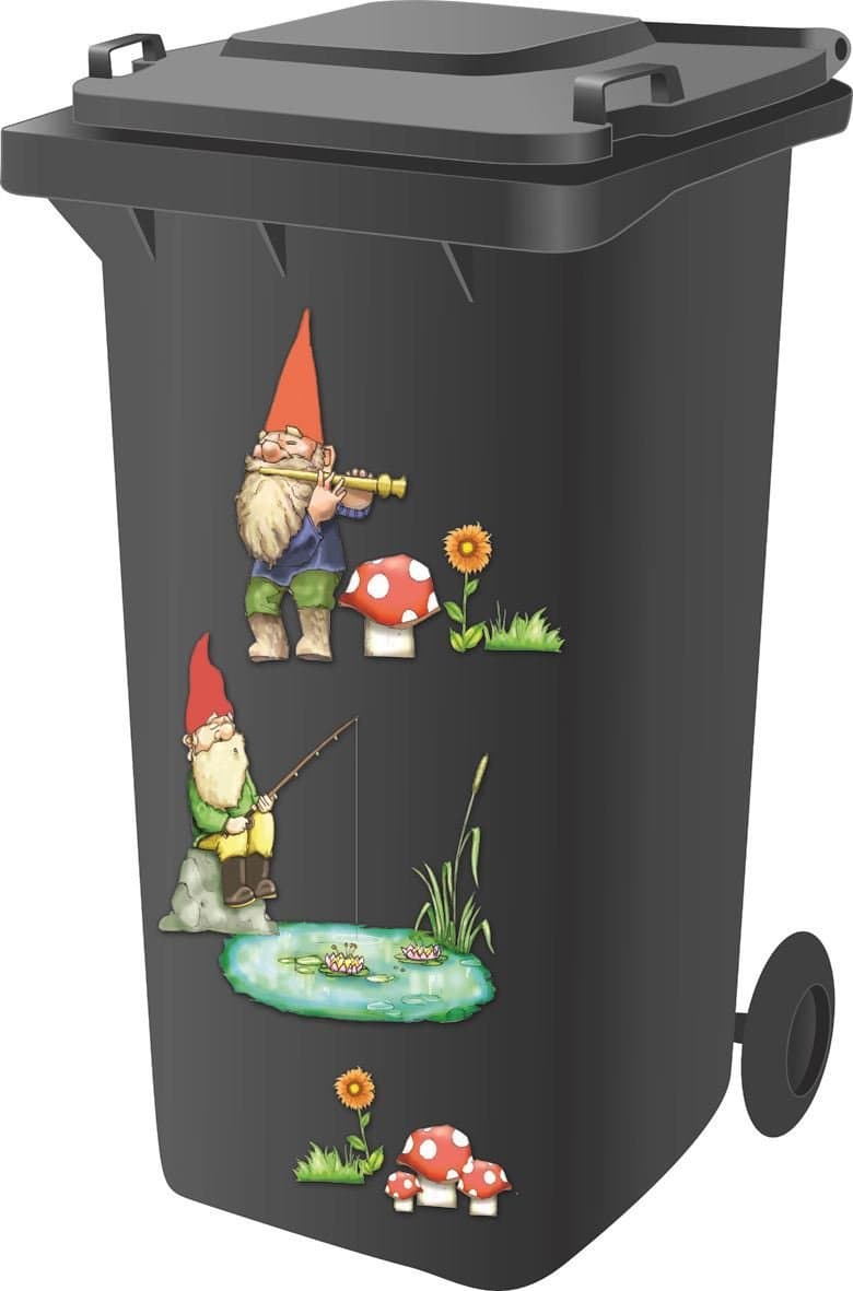 Designer Wheelie Bin Vinyl Self Adhesive Stickers For Dustbin Caravan Fridge Household Items [Genome Design ]