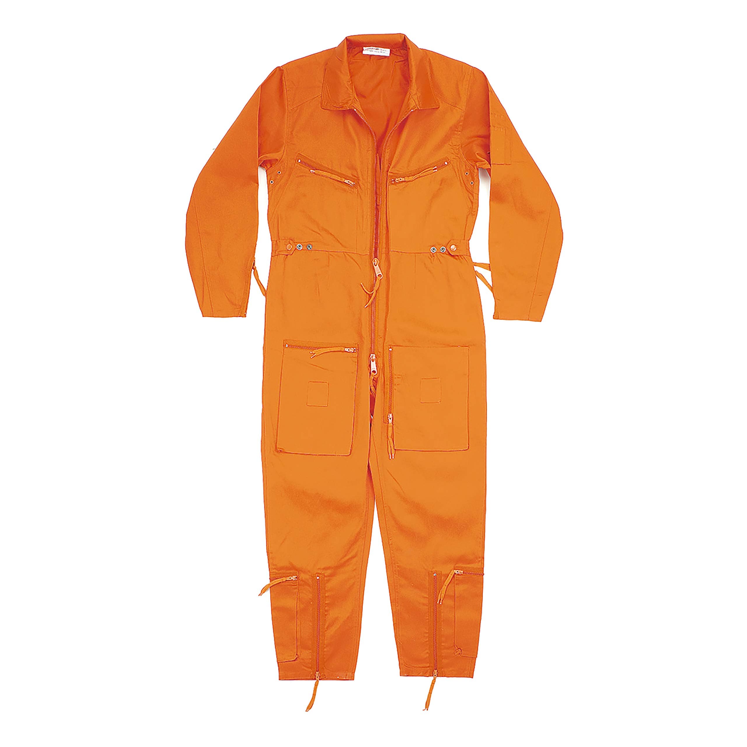 PILOTS FLIGHT SUIT CONTINENTAL AVIATORS FLYING COVERALL RAF BOILERSUIT (Orange, 50 Chest)