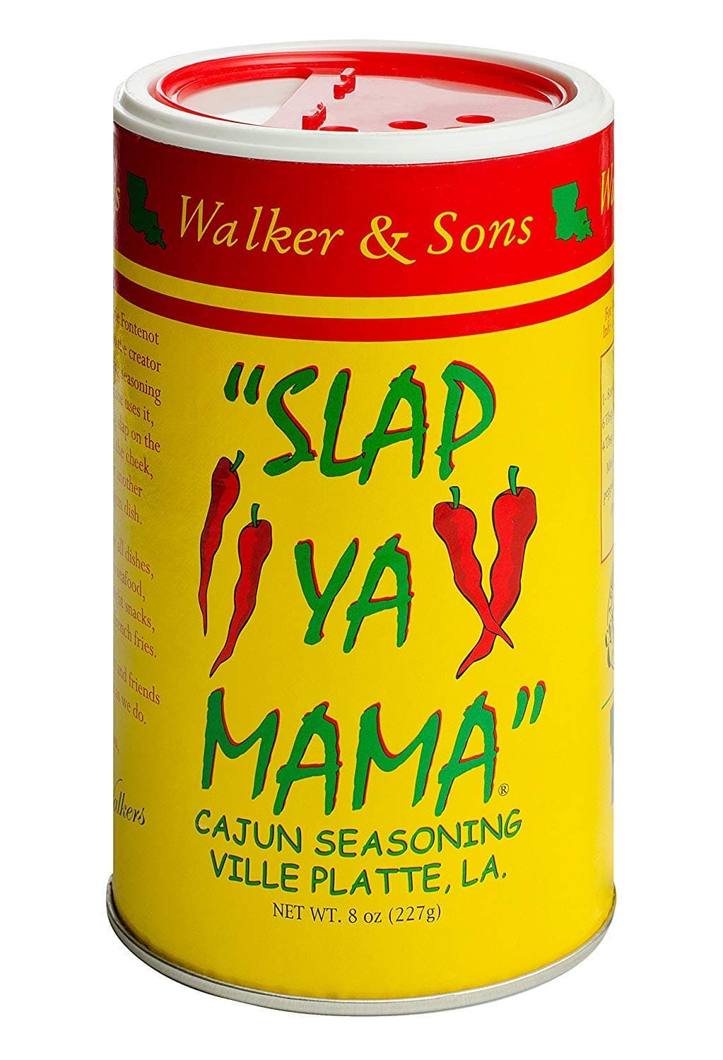 Slap Ya Mama All Natural Cajun Seasoning from Louisiana, Original Blend, MSG Free and Kosher, 8 Ounce Can, Pack of 4