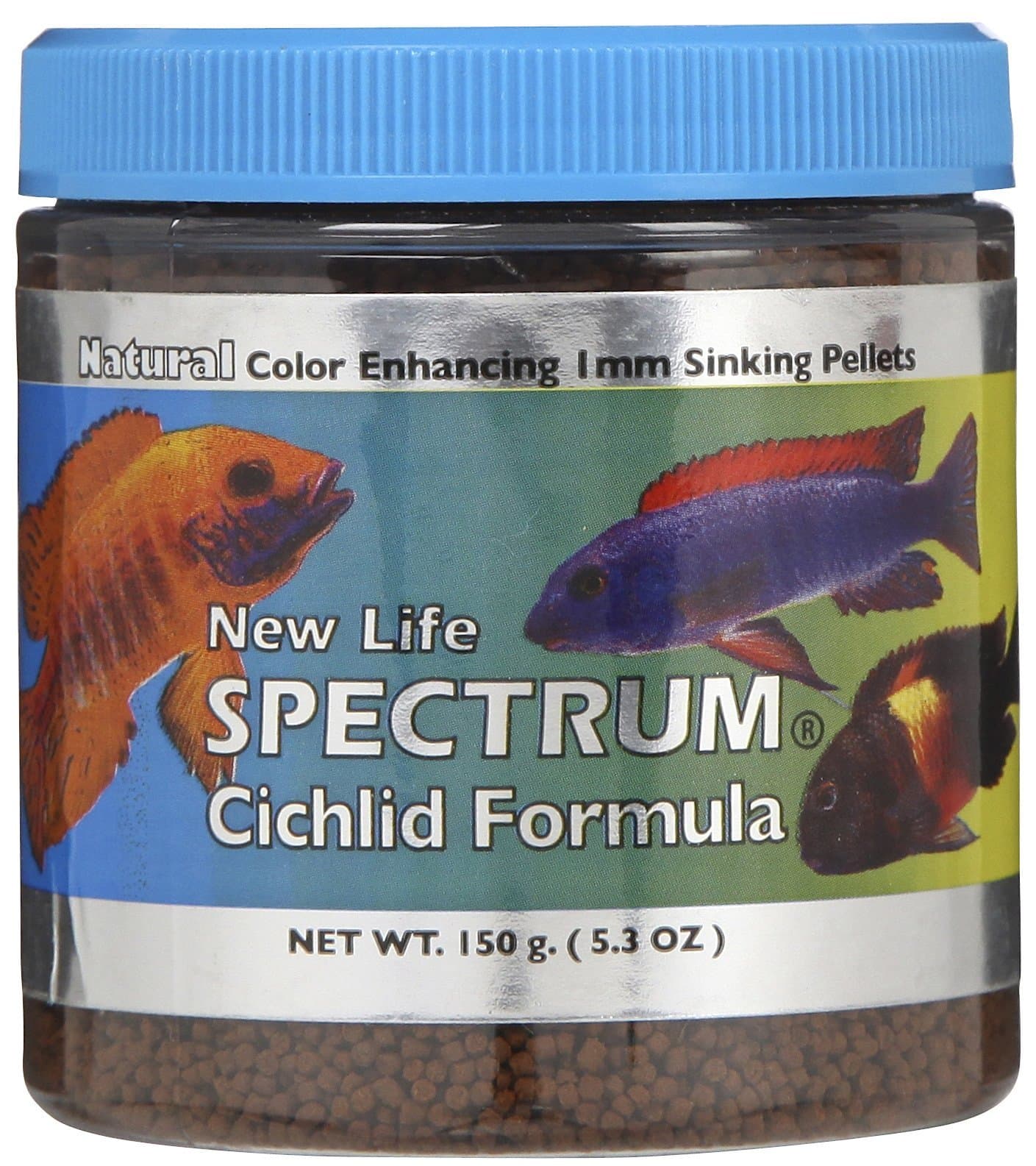New Life Spectrum Cichlid Formula 1mm Sinking Pellet Fish Food