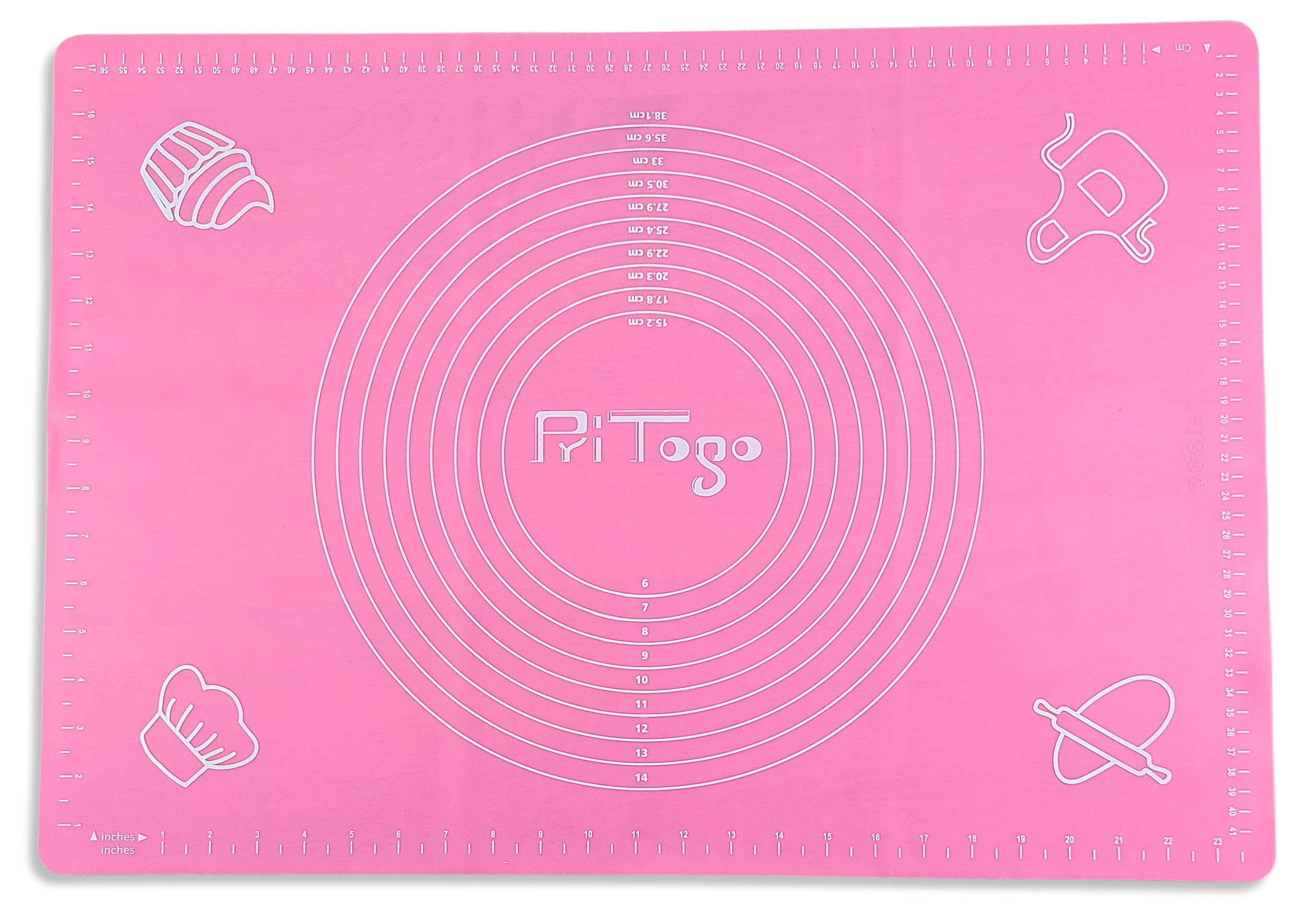 Seifenprofis®, roll mat, baking mat, 65 cm x 45 cm, blue/pink, silicone pink