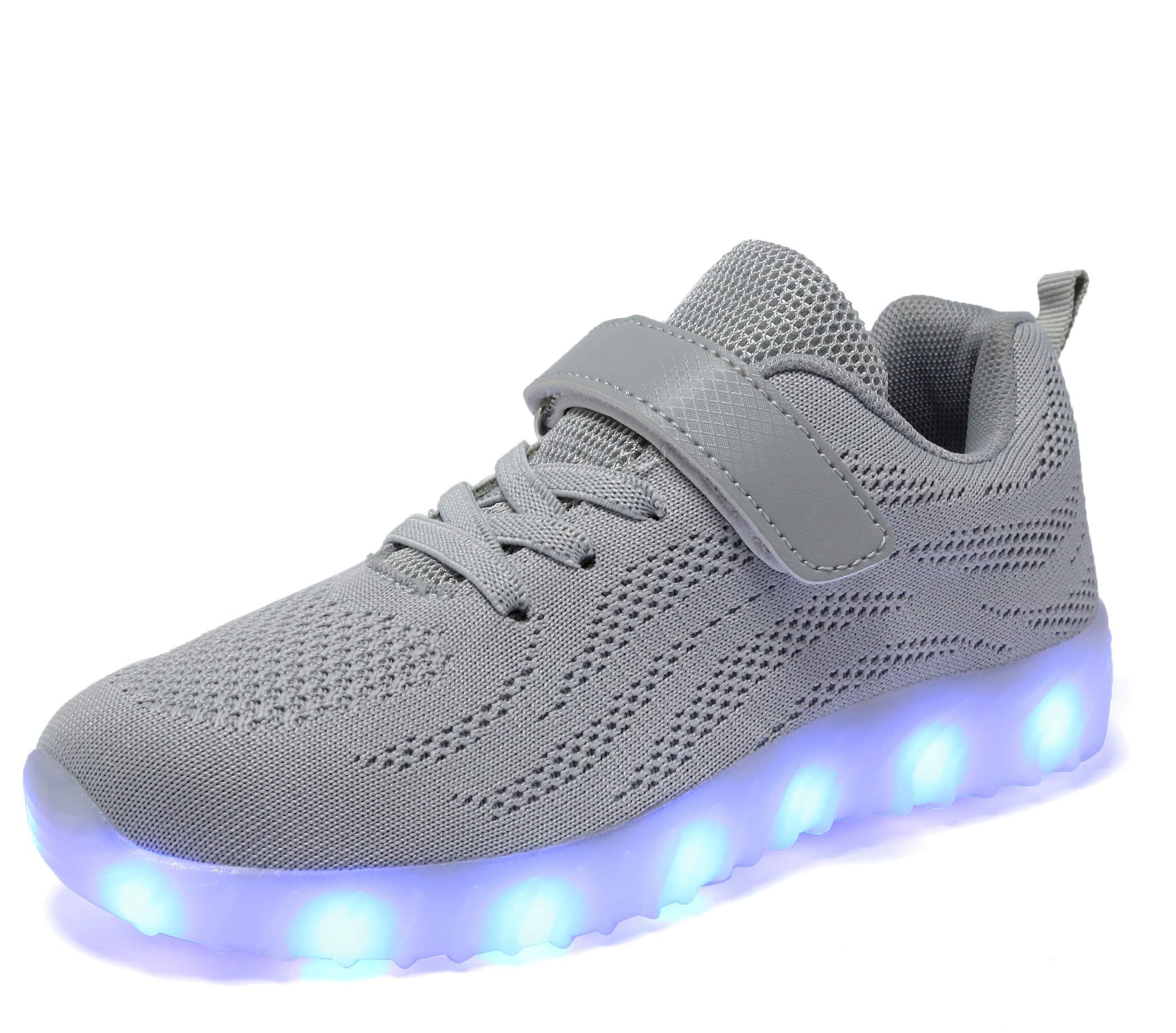 Kids Led Light Up Shoes Luminous Flashing Sneakers for Boys Girls (Toddler/Little Kid/Big Kid) Gray 11.5 UK Child/EU 29