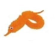 Magic Worm Creepy Crawly fuzzy insect TOY-neon orange