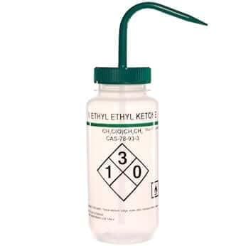 Scienceware 11646-0611 Science Ware 11646-0611 Safety Labeled Wash Bottle, Methyl Ethyl Ketone (Pack of 6)