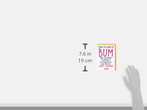 Rude Funny Birthday Card for Mum - Cheeky Humour Wipe My Bum Design - Sarcastic Joke Card for Mother - C90