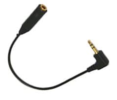 2.5mm 3.5mm STEREO AUDIO HEADPHONE JACK ADAPTOR - BLACK [Electronics]