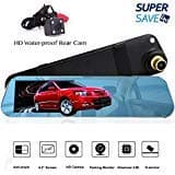 1080FHD Car Video Recorder Rear Mirror Dash Cam Front and Back Camera, G-Sensor, Motion Detection, Parking Mode, Loop Recording, 140 Degrees