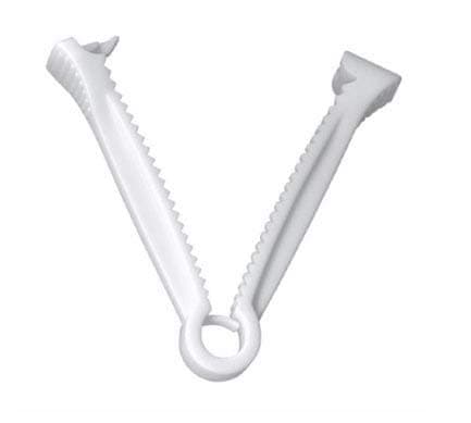 50 White Umbilical Cord Clamps for Veterinary, Home Birth, Obstetrical Kit, Midwife Emergency Birth Supply