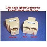 DualcommRJ45 / RJ11 Cable Sharing Kit - Connecting your Ethernet and Telephone lines by One Network Cable