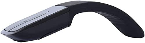 Bluetooth Arc Touch Mouse Slim Mini Wireless Curved Computer Mouse Folding Optical Mice Portable Foldable Mouse for Laptop PC iPad MacBook Tablet Smart Phone - Black